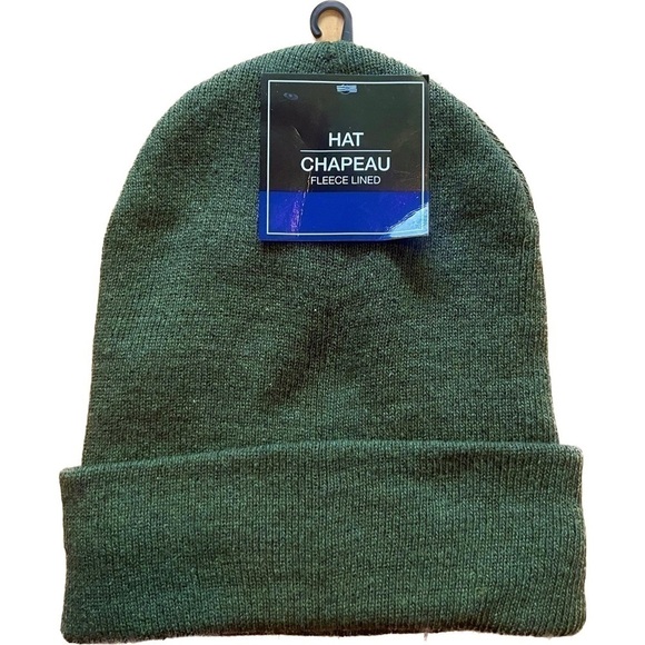 🆕 Fleece Lined Hat - Forest green NWT - Picture 1 of 2